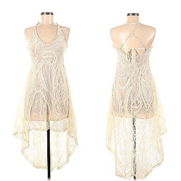 The Vintage Shop Dresses & Skirts - The Vintage Shop Dress Womens Medium White Lace Romantic Coquette Fairy Feminine